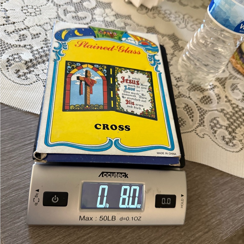 Stained M-Glass Cross “I asked Jesus….” - Picture 10 of 10
